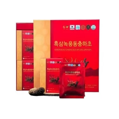 Nước Hắc Sâm Nhung Hươu Đông Trùng Hộp 30 Gói